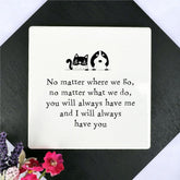 personalised-square-porcelain-coaster-no-matter-where-we-live-gift|LLUV4213C|Luck and Luck| 1
